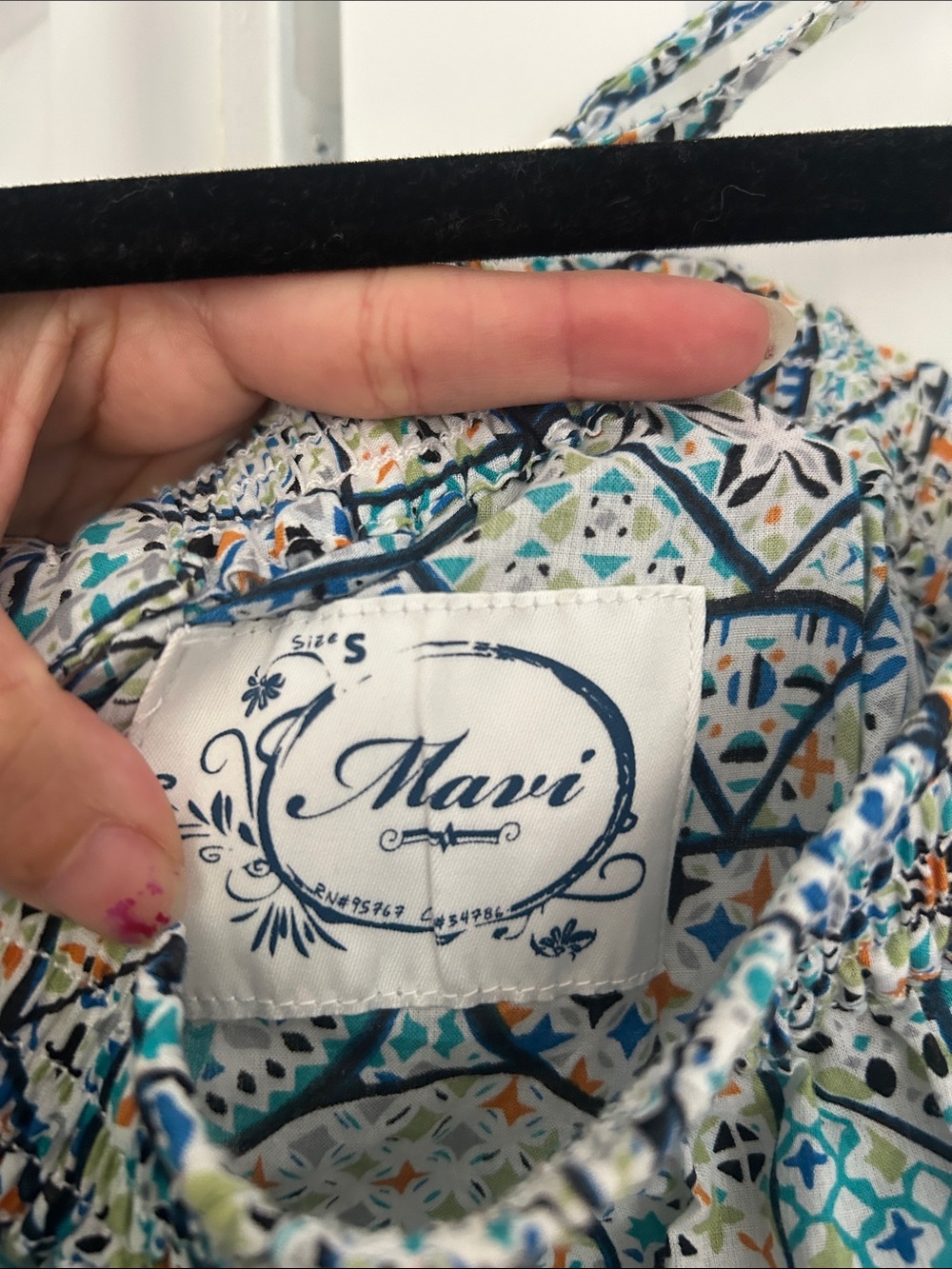 Mavi Multicolor Geometric Print Sundress with Spaghetti Straps - Picture 2 of 9